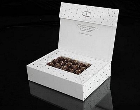 Chocolates com cristais Swarovski